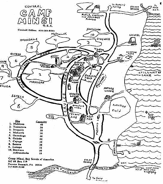 Camp Minsi Map